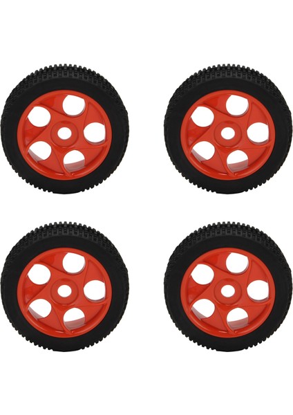 4 Adet/takım Rc Off-Road Araba Buggy Kauçuk Kamyon Lastikleri Lastik Jant Jant Hex Adaptörü 17 mm 811 8sc 94885 84-801 Kırmızı (Yurt Dışından)