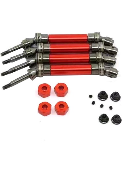 Çelik Cvd Ön ve Arka Tahrik Mili Düzeneği Ağır 1/10 Slash Vxl Stampede 4x 4 Vxl Araba Parçaları, Kırmızı (Yurt Dışından)