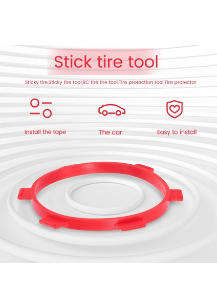 4 Adet Kauçuk Lastik Montaj Tutkal Bantları Çapı 85MM Rc Parçaları Için 1/8 Buggy 1/10 Kısa Kulvar Kamyon Aksesuarları Araçları Kırmızı (Yurt Dışından)