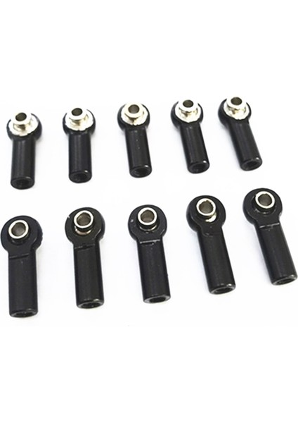 10 Adet Metal M2.5 Bağlantı Rot Ucu Rotil Wltoys A959 12428 144001 Wpl C24 Mn D90 MN99S Rc Araba Parçaları, Siyah (Yurt Dışından)
