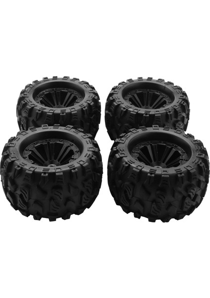 4 Adet 125MM 1/10 Canavar Kamyon Lastiği ve Tekerlek Altıgen 12MM Traxxas Tamiya Kyosho Hpı Hsp Savage Xs Tm Akı Lrp (Yurt Dışından)