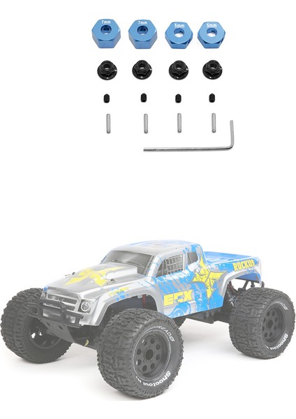 Adet Altıgen Tekerlek Tahrik Adaptörü Için 1/10 Ecx 2WD Serisi Ruckus Torment Axe Brutus Devre Amp Rc Araba Yükseltme Parçaları, 2 (Yurt Dışından) fiyatları