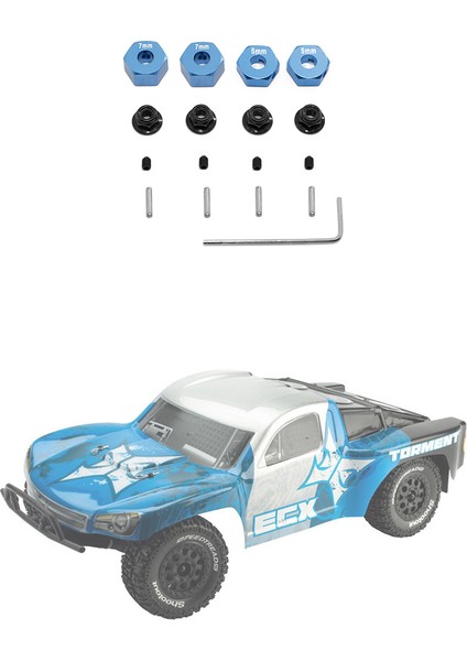 Adet Altıgen Tekerlek Tahrik Adaptörü Için 1/10 Ecx 2WD Serisi Ruckus Torment Axe Brutus Devre Amp Rc Araba Yükseltme Parçaları, 2 (Yurt Dışından) modelleri