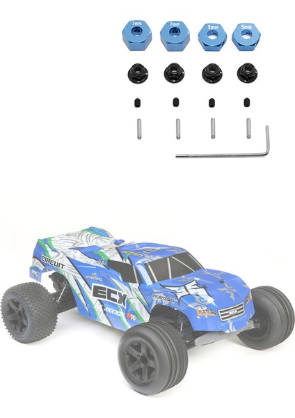 Adet Altıgen Tekerlek Tahrik Adaptörü Için 1/10 Ecx 2WD Serisi Ruckus Torment Axe Brutus Devre Amp Rc Araba Yükseltme Parçaları, 2 (Yurt Dışından) indirimleri