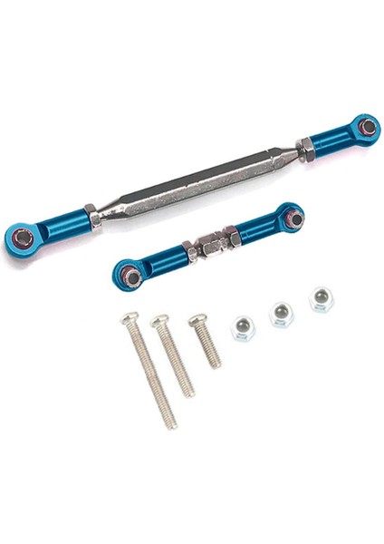 Metal Ayarlanabilir Direksiyon Bağlantı Servo Bağlantı Çekme Çubuğu Gerdirme Mn D90 D99 Mn-90 Fj-45 1/12 Rc Araba Paletli, Mavi (Yurt Dışından)