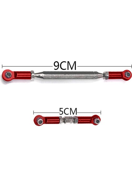 Metal Ayarlanabilir Direksiyon Bağlantı Servo Bağlantı Çekme Çubuğu Gerdirme Mn D90 D99 Mn-90 Fj-45 1/12 Rc Araba Paletli, Mavi (Yurt Dışından)