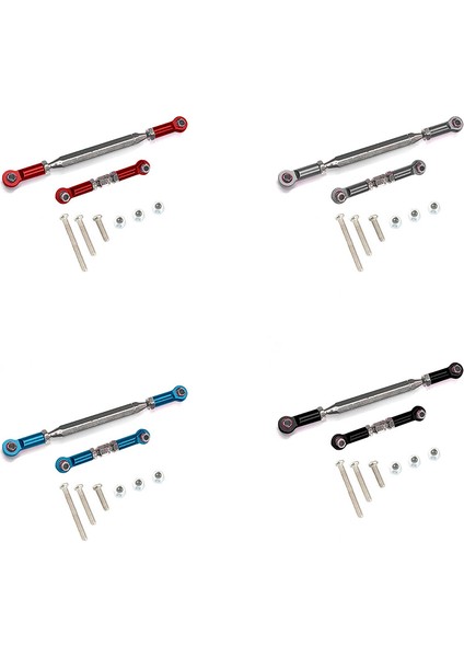 Metal Ayarlanabilir Direksiyon Bağlantı Servo Bağlantı Çekme Çubuğu Gerdirme Mn D90 D99 Mn-90 Fj-45 1/12 Rc Araba Paletli, Mavi (Yurt Dışından)