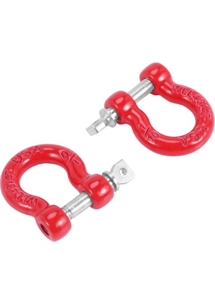 Adet Metal Tampon D-Ring Kırmızı Çekme Kancası Römork Kurtarma Kancası 1/10 Rc Paletli Araba Traxxas Trx4 Eksenel SCX10 Yükseltme Parçaları (Yurt Dışından) modelleri