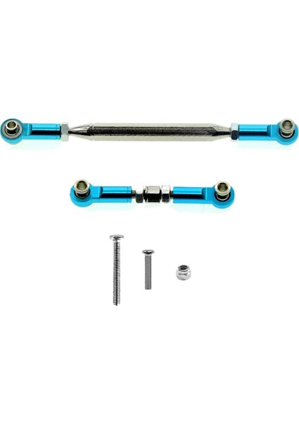 Metal Yükseltilmiş Servo Bağlantı Çubuğu Direksiyon Çekme Çubuğu Mn D90 FJ45 MN99S Rc Araba Parçaları Için Kravat Ile, Mavi (Yurt Dışından)