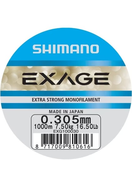 Exage 1000M 0.355MM Steel Grey Monoflament Misina