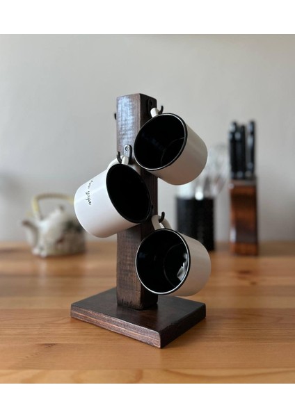 Ahşap 6'lı Fincan Askılığı - Pinterest Design