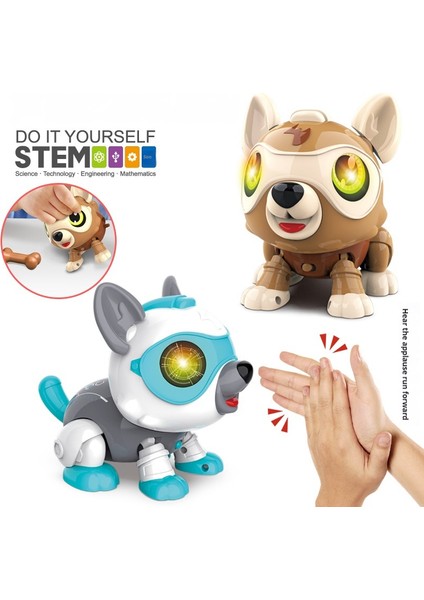 Sesle Etkinleştirilen Dokunmaya Duyarlı Akıllı Robot Köpek Çocuk Eğitici Oyuncak (Yurt Dışından) fırsatları