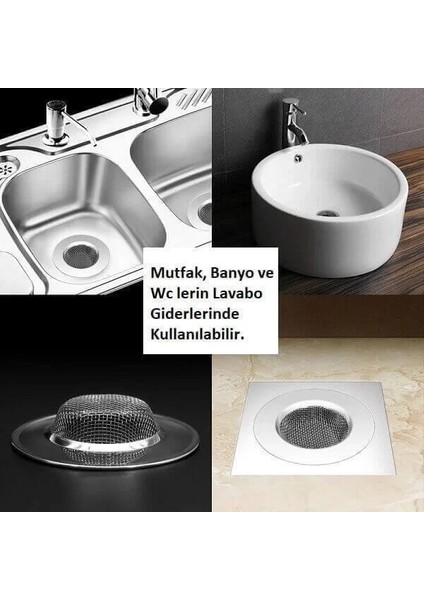 Paslanmaz Çelik Lavabo Süzgeci