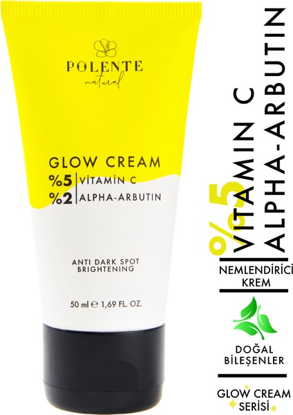 - Glow Cream - Vitamin C & Arbutin İçeren Aydınlatıcı Leke Kremi 50 ml