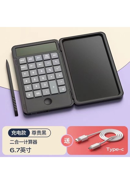 Hesap Makinesi Tablet Iki Bir Arada Çok Fonksiyonlu Katlanır Sessiz Taşınabilir Hesap Makinesi (Yurt Dışından)