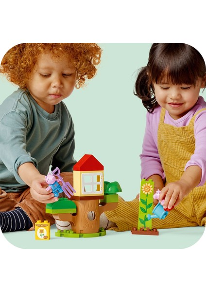 ® DUPLO® Peppa Pig Bahçe ve Ağaç Ev 10431 - 2 Yaş ve Üzeri Çocuklar için Peppa Pig Minifigürü İçeren Eğitici Oyuncak Yapım Seti (20 Parça)