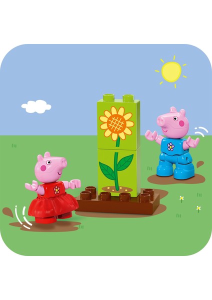 ® DUPLO® Peppa Pig Bahçe ve Ağaç Ev 10431 - 2 Yaş ve Üzeri Çocuklar için Peppa Pig Minifigürü İçeren Eğitici Oyuncak Yapım Seti (20 Parça)