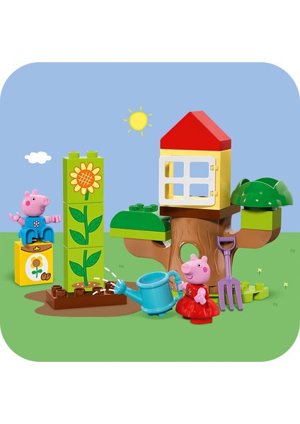 ® DUPLO® Peppa Pig Bahçe ve Ağaç Ev 10431 - 2 Yaş ve Üzeri Çocuklar için Peppa Pig Minifigürü İçeren Eğitici Oyuncak Yapım Seti (20 Parça)