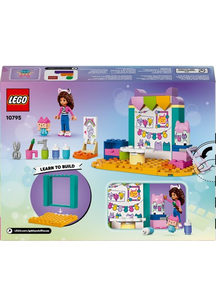 ® 4+ Gabby's Dollhouse Karton Yavru Kedi ile El Sanatları 10795 - 4 Yaş ve Üzeri Çocuklar için Gabby Minifigürü İçeren Yaratıcı Oyuncak Yapım Seti (60 Parça)