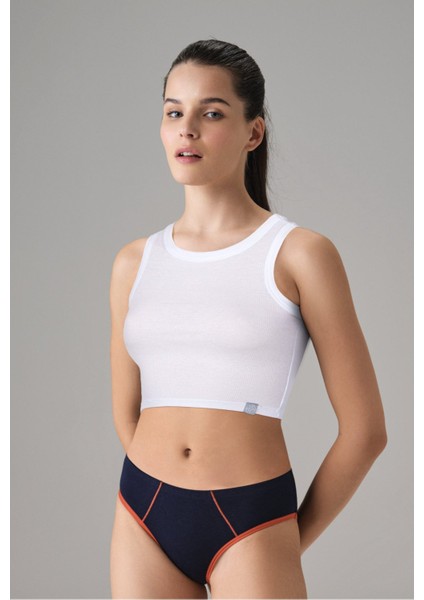 Kadın Kaşkorse Pamuklu Crop Atlet