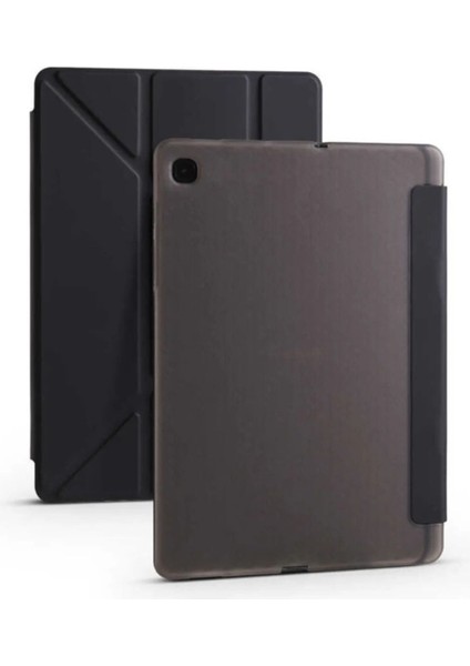 Samsung Galaxy Tab S6 Lite SM-P620 10.4" Kılıf Kalem Bölmeli Standlı Katlanabilir Kalemlikli Silikon