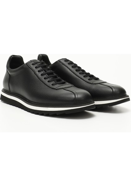Gön Platinum Hakiki Deri Yuvarlak Burun Bağcıklı Günlük Erkek Sneaker 38307