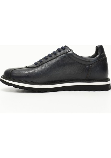 Gön Platinum Hakiki Deri Yuvarlak Burun Bağcıklı Günlük Erkek Sneaker 38307
