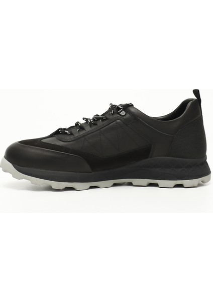 Erkek Siyah Bağcıklı Hakiki Deri Comfort Sneaker modelleri