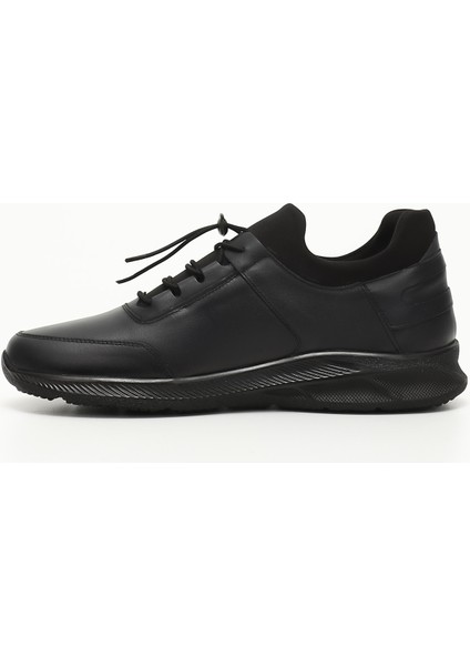 Erkek Lacivert Bağcıklı Hakiki Deri Comfort Sneaker fırsatları