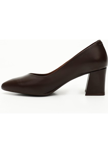 Kadın Kahve Antik Sivri Burun Orta Kalın Topuklu Hakiki Deri Ayakkabı fırsatları
