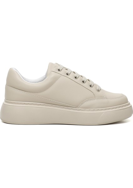 Kadın Nude Bağcıklı Dolgu Taban Comfort Sneaker