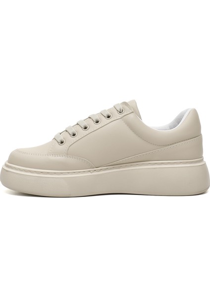 Kadın Nude Bağcıklı Dolgu Taban Comfort Sneaker