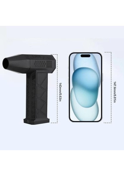 Mini Turbo Jet Fan, Şarj Edilebilir Turbo Şiddetli Fan, Fırçasız Motor Jet Fan, Taşınabilir Güçlü Hava Üfleyici Temizleme Klavye Toz Giderme Kar Kaldır Için fırsatları