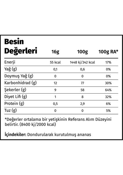 Premium Çıtır Ananas Cipsi %100 Doğal Ve Katkısız - Dondurularak Kurutulmuş Freeze Dried Kuru Ananas