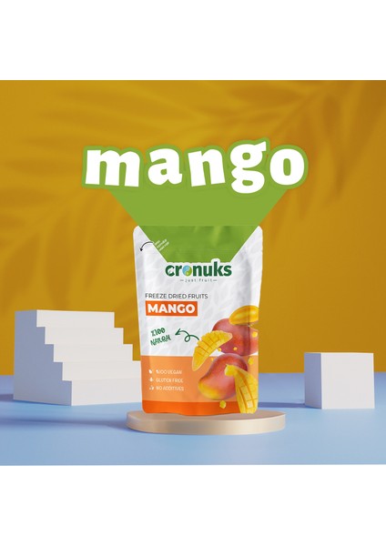 Premium Çıtır Mango Cipsi %100 Doğal Ve Katkısız - Dondurularak Kurutulmuş Freeze Dried Kuru Mango