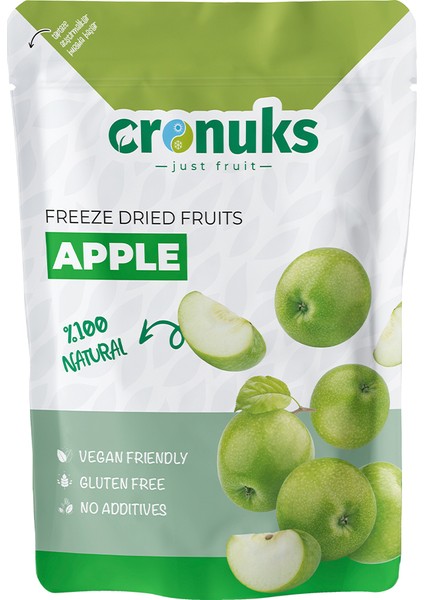 Premium Çıtır Yeşil Elma Cipsi %100 Doğal Ve Katkısız - Dondurularak Kurutulmuş Freeze Dried Kuru Yeşil Elma