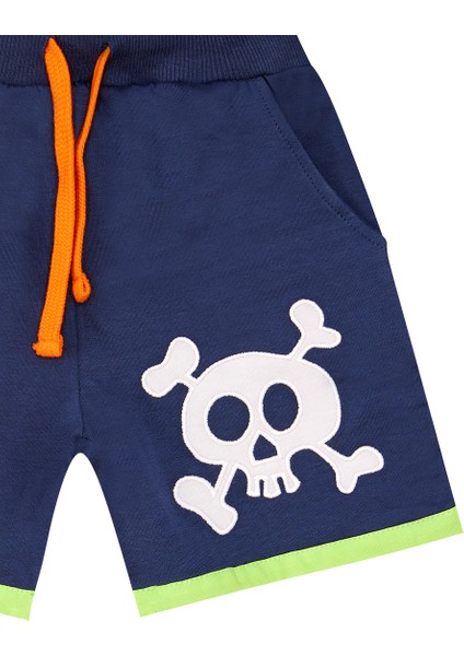 3d Yeşil Korsan Çocuk T-shirt Şort Bandana Takım