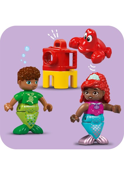 ® DUPLO® | Disney Ariel'in Sihirli Su Altı Sarayı 10435 - 2 Yaş ve Üzeri Küçük Deniz Kızı Seven Çocuklar İçin Eğitici Oyuncak Yapım Seti (116 Parça)