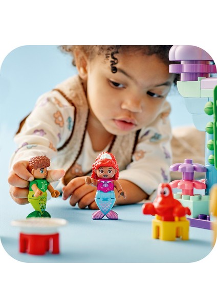 ® DUPLO® | Disney Ariel'in Sihirli Su Altı Sarayı 10435 - 2 Yaş ve Üzeri Küçük Deniz Kızı Seven Çocuklar İçin Eğitici Oyuncak Yapım Seti (116 Parça)