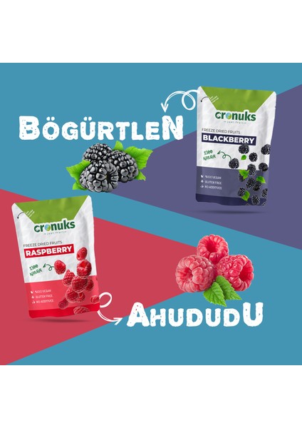 Freeze Dried 2'li Orman Meyveleri Böğürtlen - Ahududu