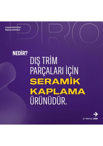 Q² Trim Evo Plastik Koruyucu ve Solmuş Plastik Yenileyici Seramik Kaplama - 30ML