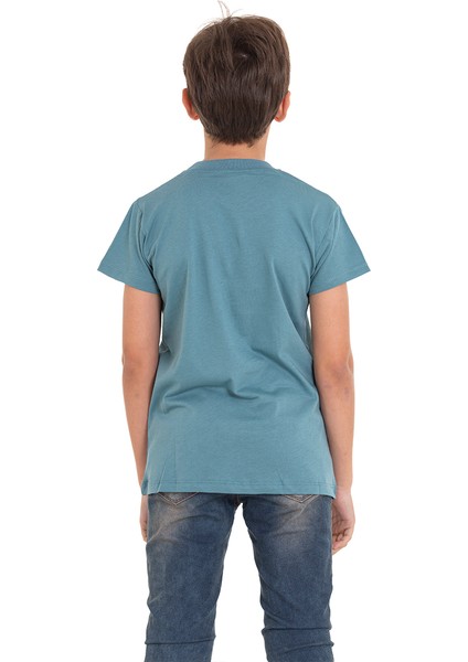 Turkuaz Long Baskılı Bisiklet Yaka 13-16 Yaş Tişört 2012-6 fiyatları