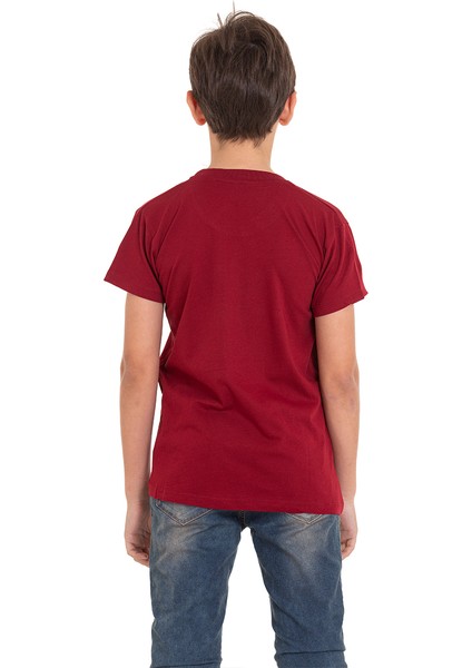 Bordo Long Baskılı Bisiklet Yaka 13-16 Yaş Tişört 2012-5 fiyatları