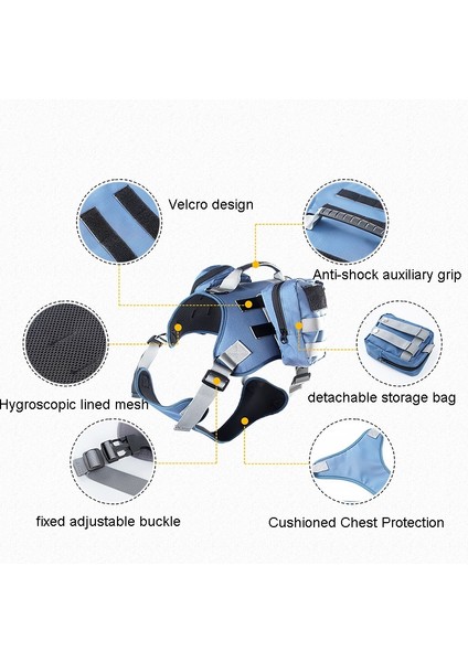 Çıkarılabilir Kombinasyonlu Köpek Patlamaya Dayanıklı Göğüs Kemeri (Yurt Dışından)