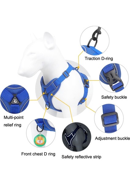 HT-864 Pet Tr Halat Yansıtıcı Nefes Alabilir Köpek Göğüs Kemeri Yeleği, Beden: Xl (Yurt Dışından) modelleri