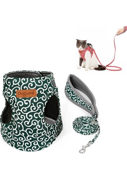 Doglemi Pet Cat Tr Halat Göğüs Koşum Takımı Yelek Tipi Tr Suit Kedi Yürüme Ipi, Beden: S (Yurt Dışından)