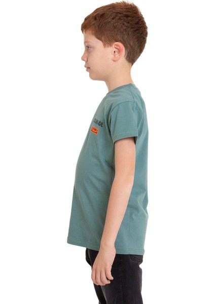 Petrol Mavisi Courage Baskılı Bisiklet Yaka 5-16 Yaş Tişört 2007-9 fiyatları