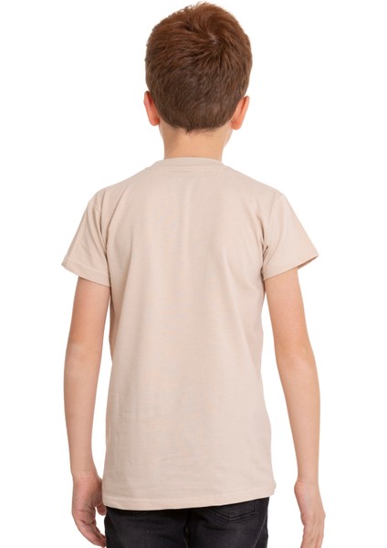 Bej Bronx Baskılı Bisiklet Yaka 5-16 Yaş Tişört 2005-8 fiyatları