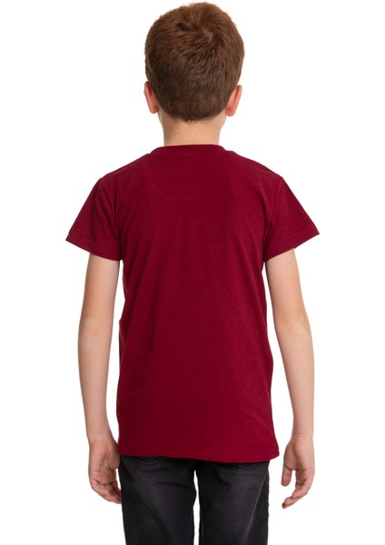 Bordo Bronx Baskılı Bisiklet Yaka 5-16 Yaş Tişört 2005-3 fiyatları