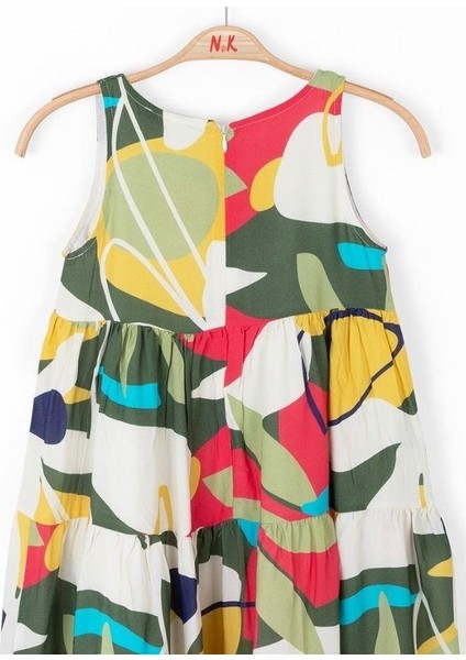 Kız Çocuk Pamuk Astarlı Renkli Yumuşak Dokulu Elbise fırsatları